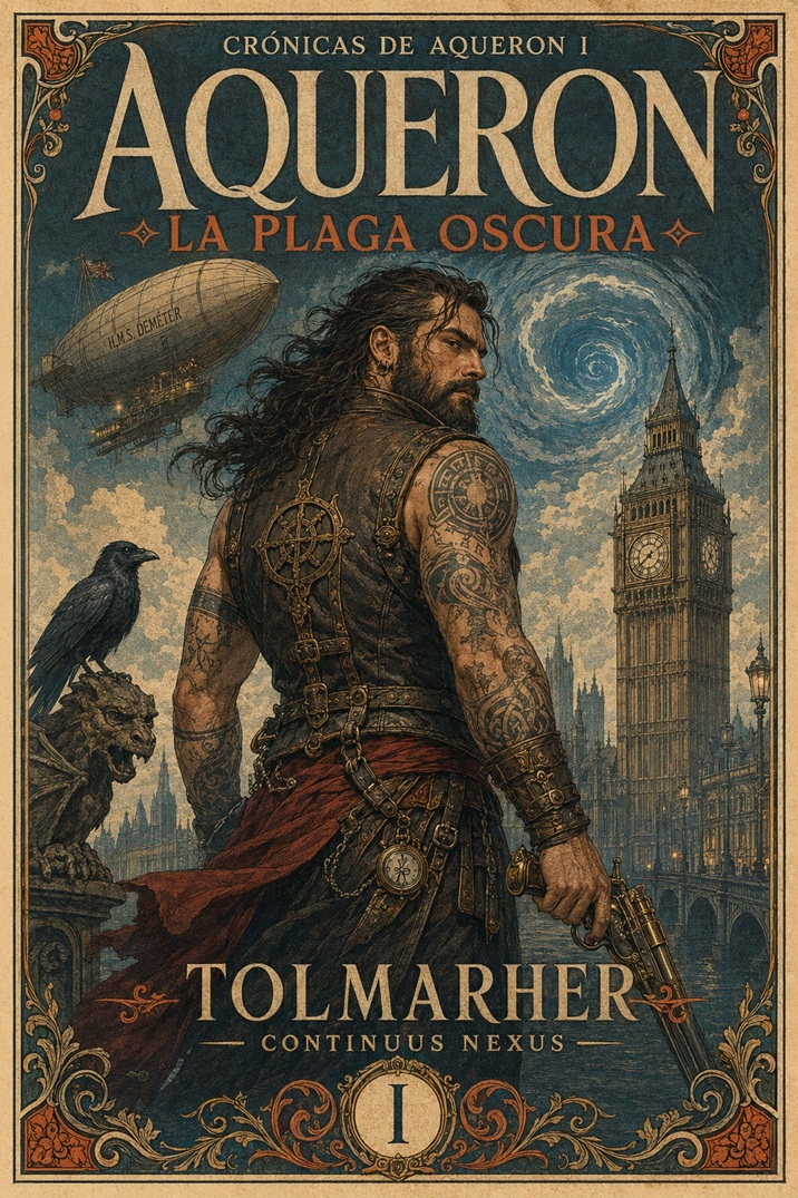 Portada completa de Aqueron, la Plaga Oscura