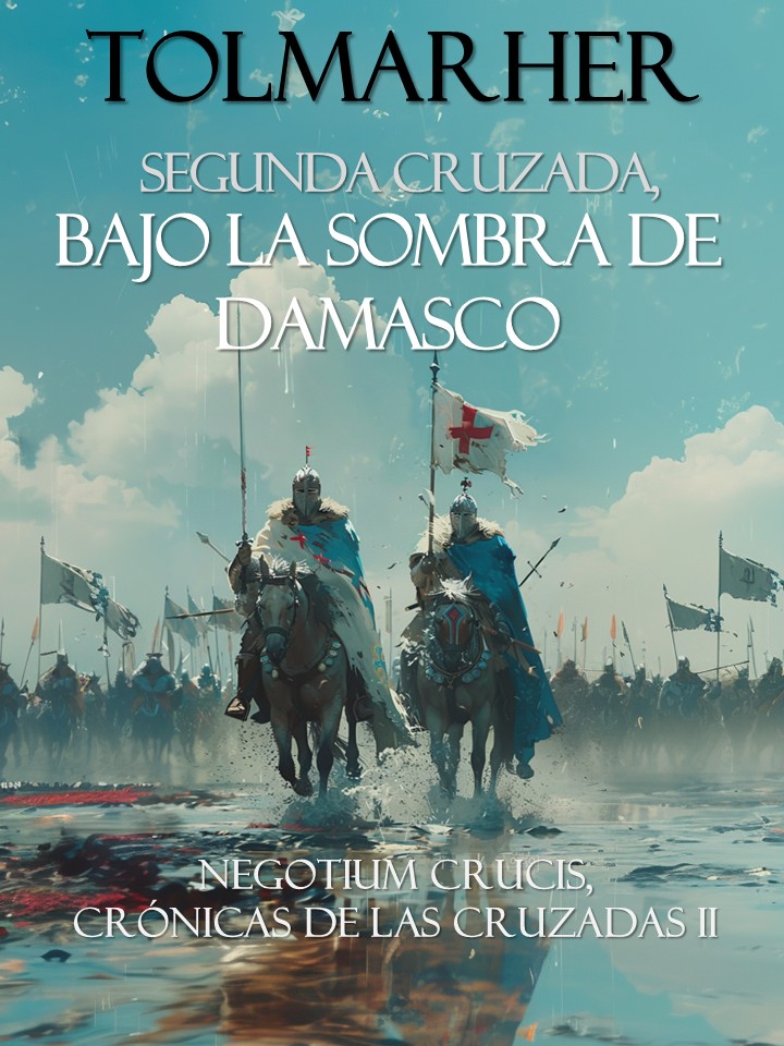 Portada completa de Segunda Cruzada; Bajo la sombra de Damasco