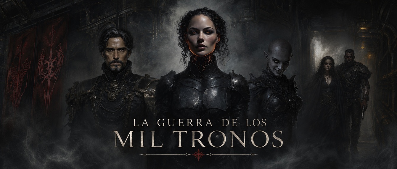 Cabecera de la serie La Guerra de los Mil Tronos