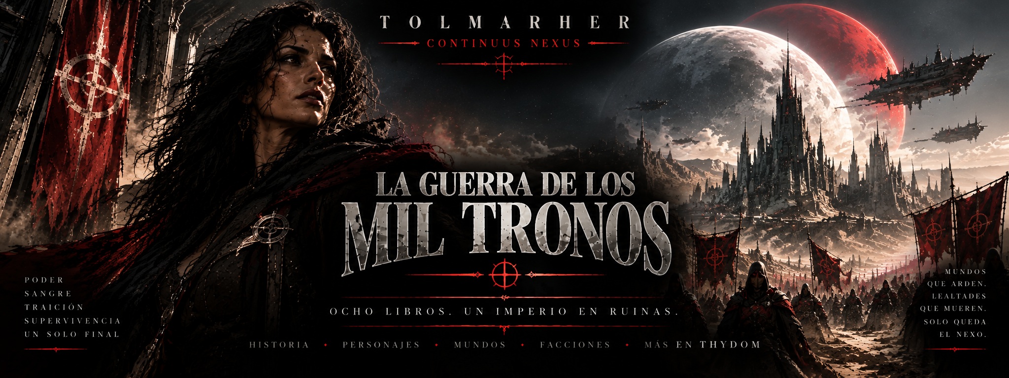 Cabecera de la serie La Guerra de los Mil Tronos